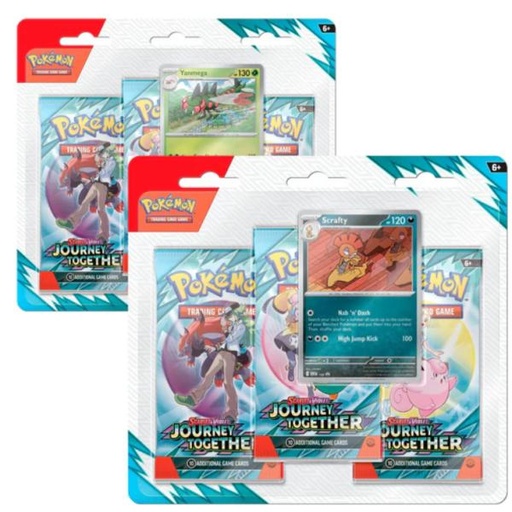 [CD12423] Cartas para Intercambio Pokémon Blíster 3 Sobres x10 + 1 gratis Surt/2 6a+ Journey Together
