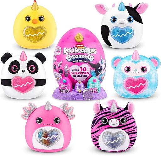 [ZU9296] Rainbocorns Eggzania con Peluche y Sorpresas Surt/3 3a+
