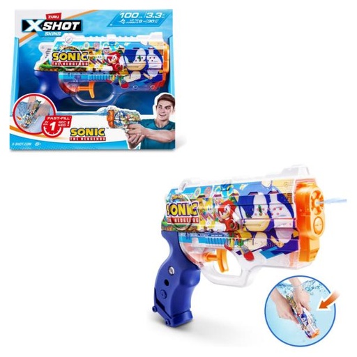 [ZU118166] Lanzador X-Shot Skins de Agua  Sonic The Hedgehog 5a+