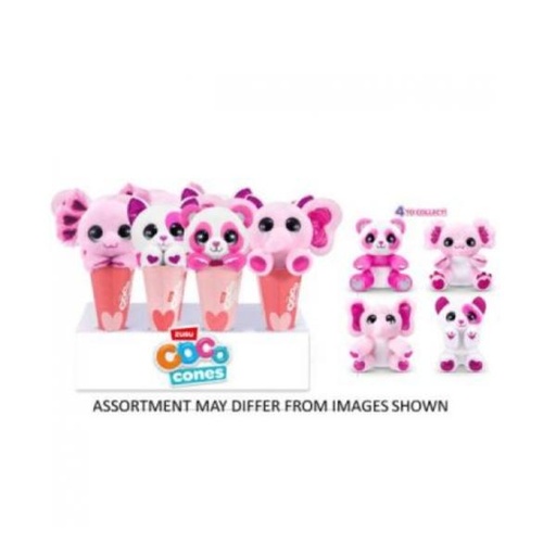 [ZU9639] Peluches Coco Surprise Conos Display/12  Surt/6 3a+