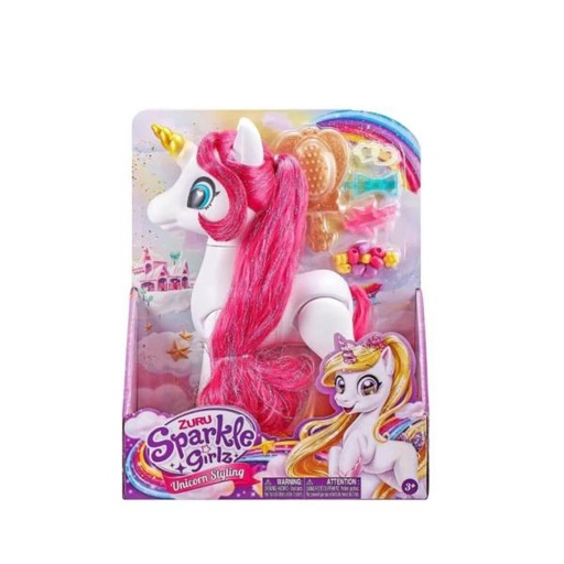 [ZU100372] Unicornio Sparkle Girlz C/ Accesorios 3a+