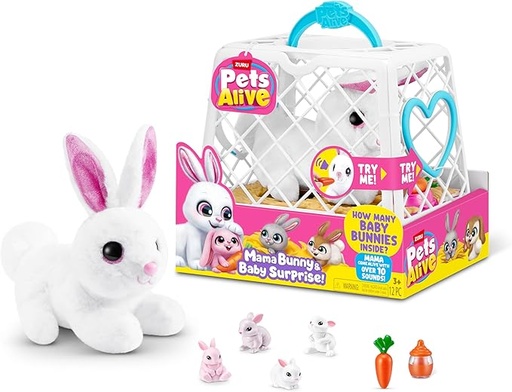 [ZU9554] Pets Alive Mamá Conejo con Conejitos con Sonido 3a+