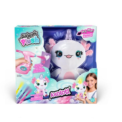 [CTAIR049] Airbrush - Peluche de Ajolote  para Personalizar con 100 Plantillas 6a+