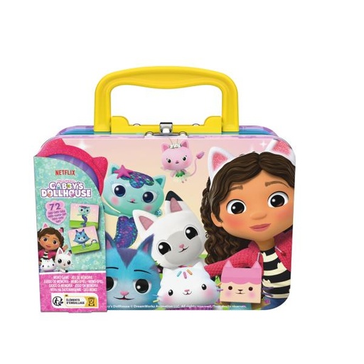 [BT6068654] Juego de Mesa de Memoria de la Casa de Muñecas de Gabby's Caja Metalica 3a+