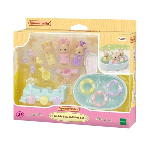 [EH05707] Familias Sylvanianas Set de Baño para Bebés Trillizos 3a+ " Ternurines "