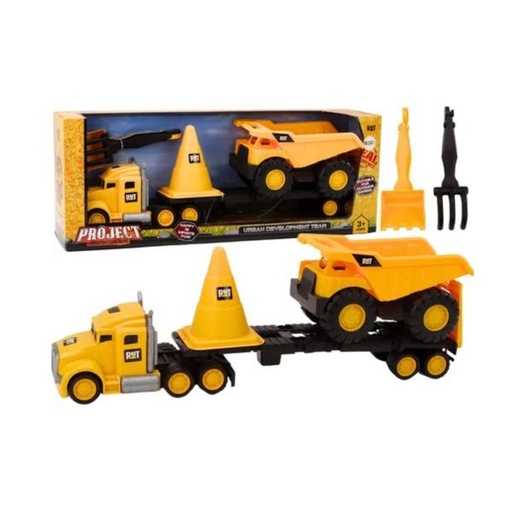 [WWC8340] Set de Camión con Vagoneta 3a+