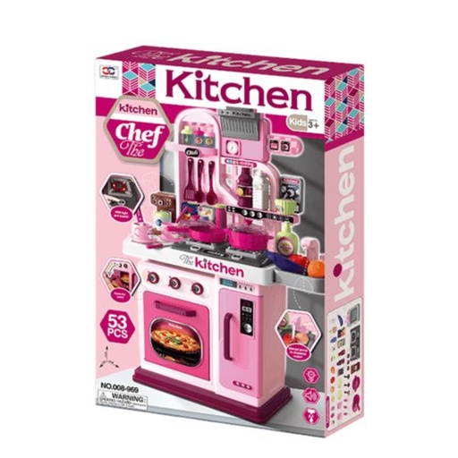 [XG008969] Cocina con Accesorios Rosada 3a+