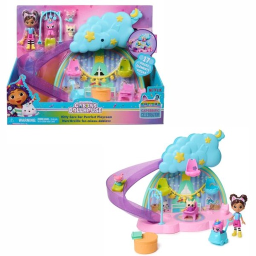 [BT6071538] Salon de Juegos de Gatos de la Casa de Muñeca de Gabby¨S 3a+