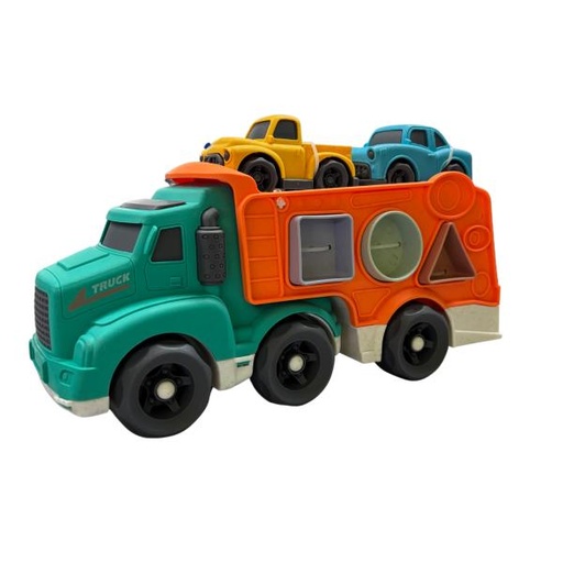[WW933881M] Camión con Figuras de Encajar con carros 18m+