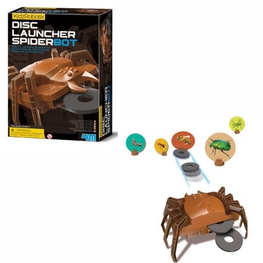 [4M3464] KidzRobotix Araña Robot Lanzadisco 8a+