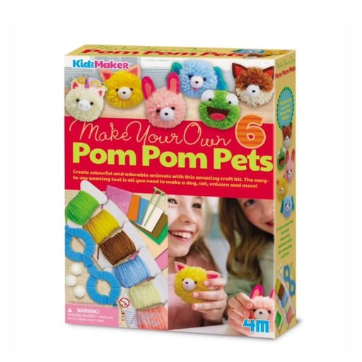 [4M4760] Crea tus Propias Mascotas con Pompones  KidzMaker 5a+