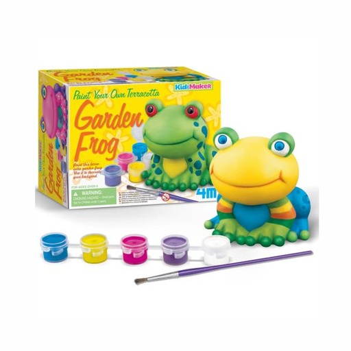 [4M4782] KidzMaker Pinta tu Propia Rana de Jardín de Terracota 8a+