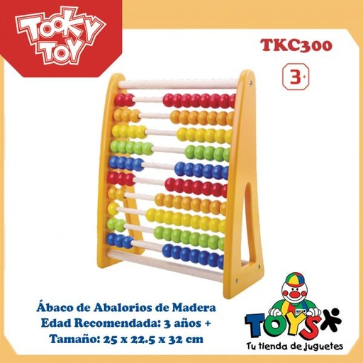 [TKC300] Ábaco de Abalorios de Madera 18m+