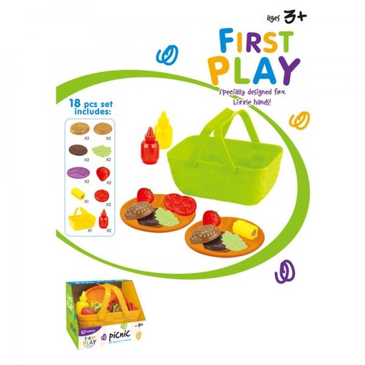 [WWYH8008] Canasta de Picnic C/Accesorios 17pzs 3a+ (444057)