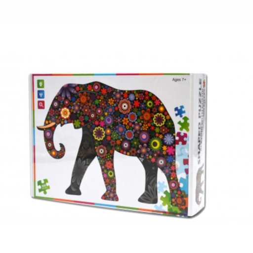 [WW0216B] Rompecabezas de Elefante con Flores 500Pzs 7a+