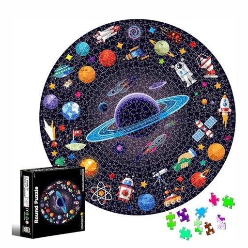 [WW0609L] Rompecabezas Circular del Espacio 1000Pzs 7a+