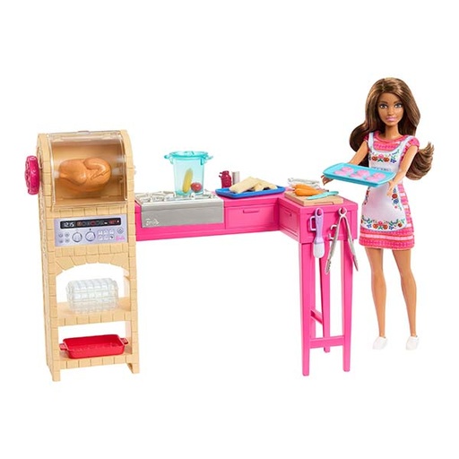 [MTJCT06] Muñeca Barbie Teresa Cratu Cocina 20Pzs 3a+