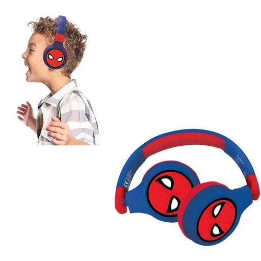 [LX08688] Audifonos  2en1 con Cable o Bluetooth Marvel Spider-Man 4a+