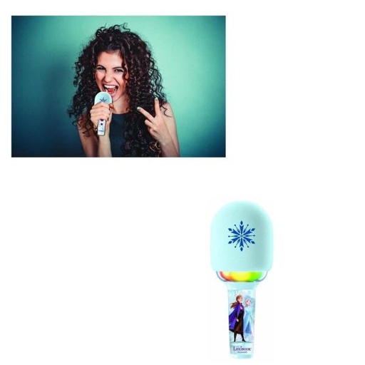 [LX10401] Micrófono Inalámbrico con Altavoz y Luces para Cantar Disney Frozen 4a+