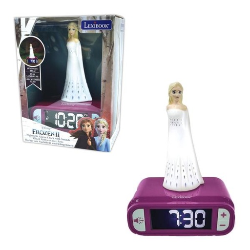 [LX07730] Reloj Despertador con Luz Nocturna y Sonido Disney Frozen
