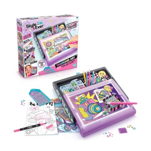 [CTOFG300] Estuche Luminoso para Decorar con Accesorios Style 4Ever 3en1 6a+