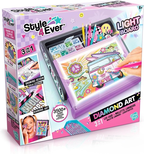 [CTOFG300] Estuche Luminoso para Decorar con Accesorios Style 4Ever 3en1 6a+