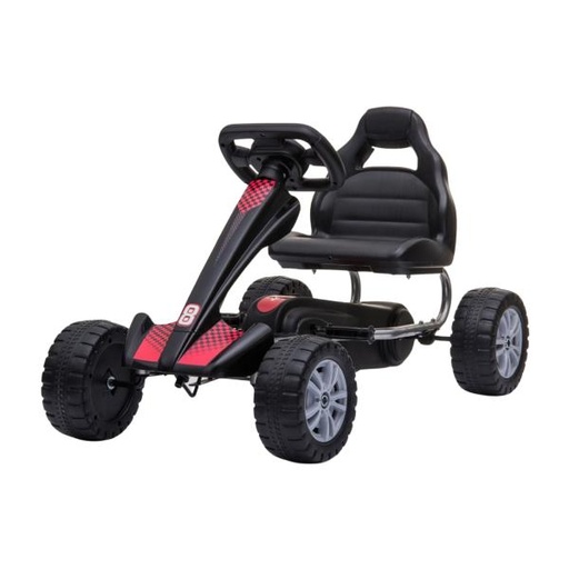 [PH1801N] Go-Kart Rojo Llanta de Plástico Negro 3a+ 30Kg Max
