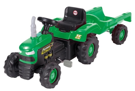 [DO8053] Tractor Verde de Pedal con Carreta  3a+