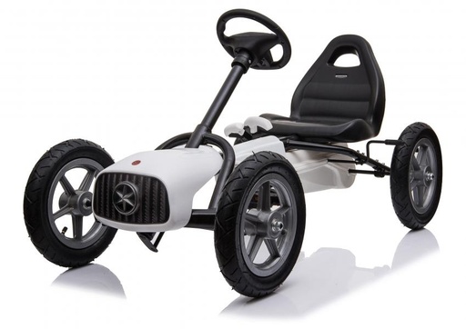 [PH1903B] Go-Kart Blanco Llanta de Hule Inflable 5a+ 50Kg Max