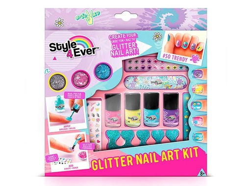 [CTOFG194] Kit Arte Uñas Brillantes Style 4Ever 8a+