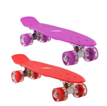 [YXWWX201B] Patineta de Plastico Surt/2 Roja y Morada con Luz 3a+ (458016)