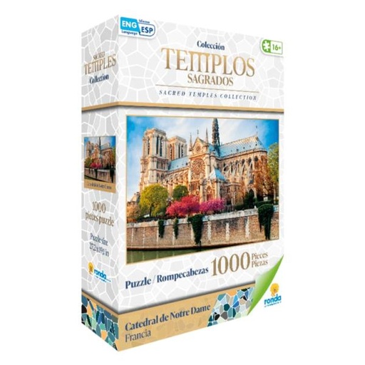 [RN12632] Rompecabezas Colección Templos Sagrados Catedral de Notre Dame Francia 1000Pzs 16a+