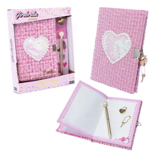 [NC19147] Diario Secreto con Bolígrafo y Stickers con Lentejuelas 6a+ (191472)