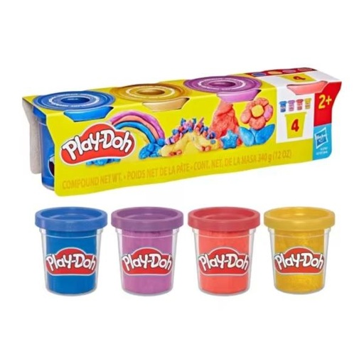 [HBG1727] Play-Doh Plasticina Confete Set/4 Surt/2 2a+