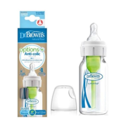[DRSB41001] 1 Chupón Options Plus Angosto 4Oz. De Vidrio (Recien Nacido)