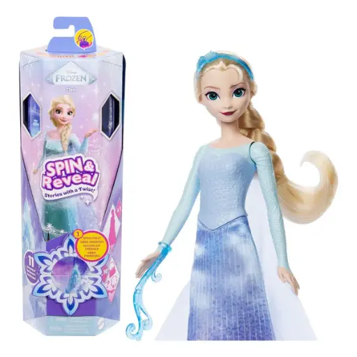 [MTJBG59] Muñeca Disney Princesa Frozen Spin & Reveal Elsa 3a+