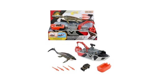 [MTJGG61] MatchBox Bote de Acción de Rescate Jurassic World Mosasaurus 3a+