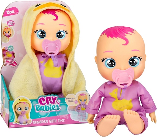 [BT921450] Muñeca Cry Babies con Sonido Newborn Bath Time 18m+