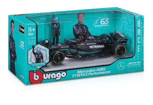 [MB1828037] Carro Formula 1 Mercedes -AMG F1 W14 E Performance con Figura George R #63 14a+