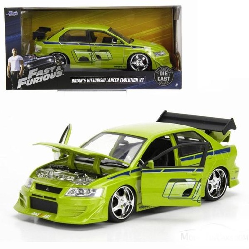 [JA99788] Carro Rápidos y Furiosos Mitsubishi Lancer EVO VII de Brian  Esc:1:24 8a+