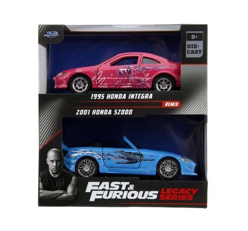 [JA35395] Carro Fast & Furious  Legacy Set/2 8a+Esc:1:32 (Honda Integra & S2000) 8a+