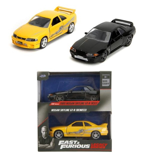 [JA35696] Carro 1:32 Fast & Furious Set/2 Nissan Skyline 1:32 8a+