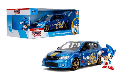[JA35871] Carro Sonic 2012 Subaru Impreza WRX STI 1:24 C/Figura 8a+