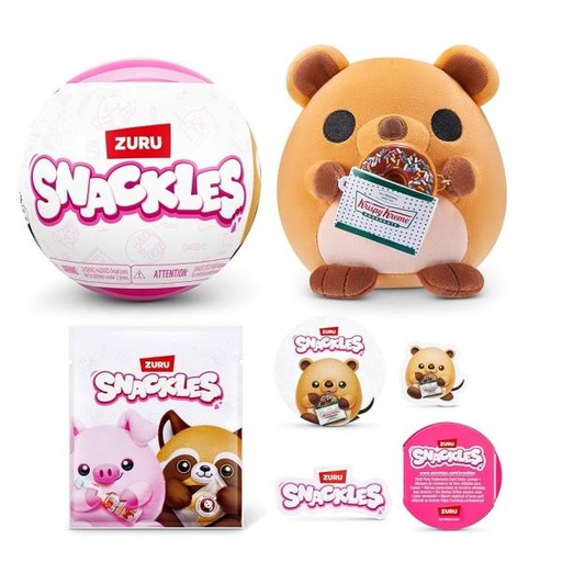 [ZU77689] Peluche con Snackles  Sorpresa Displ/15 3a+