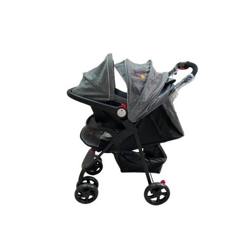 [FDAHC3G] Coche 4 Rueda Gris  c/Portabebé 14Kg Máx(459402)