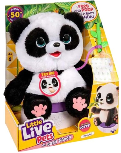 [BT26676] Peluche Bebé Panda con Orinal Little Live Pets 50 Sonidos 4a+
