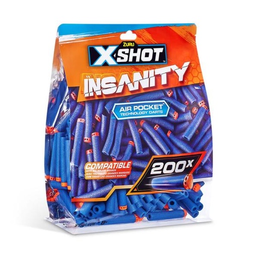 [ZU36624] Dardos para Recargar Xshot Insanity 200Pzs  8a+