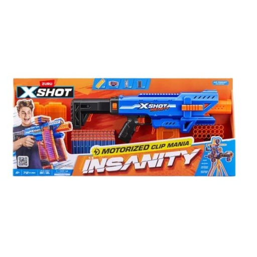 [ZU36786] Lanzador de Dardos Insanity Mullti Cargador X-Shot 8a+