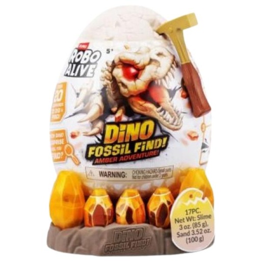 [ZU71153] Robo Alive Huevo de Dinosaurio Fosil con Accesorios 3a+