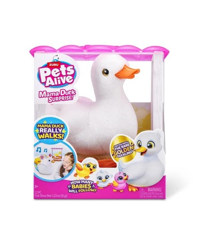[ZU9548] Pet Alive Mama Pata y Bebé Sorpresa 3a+